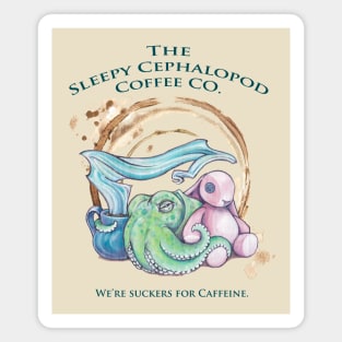 Sleepy Cephalopod Coffee Co:  Grumpy Bunny Edition Magnet